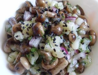 insalata con funghi chiodini