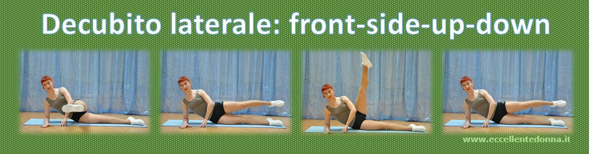 Decubito laterale: front-side-up-down Crunch obliquo