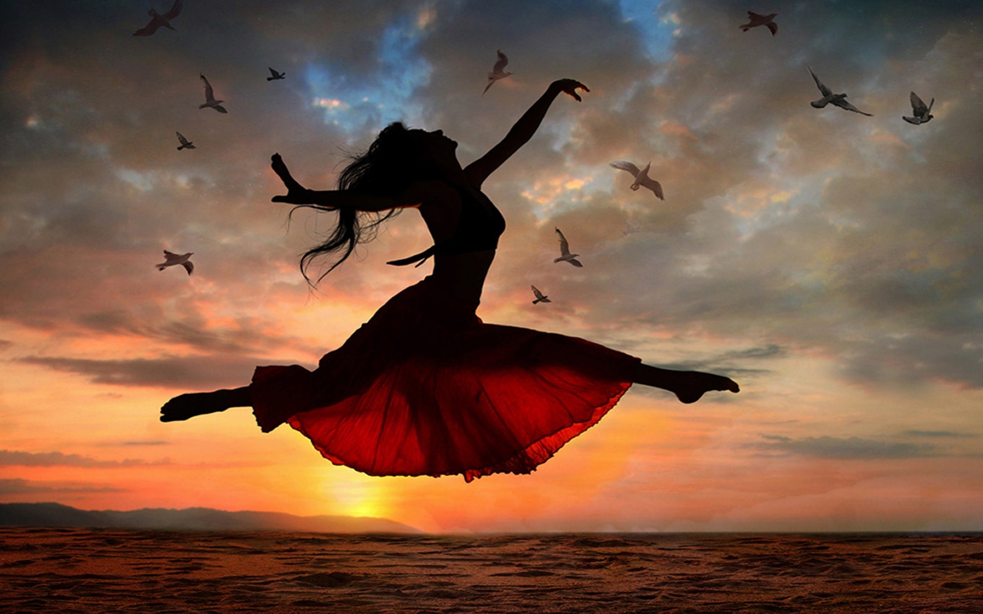 Танцевальное вдохновение. Танец жизни. Танцующая девушка. Танец в полете. Полет души.